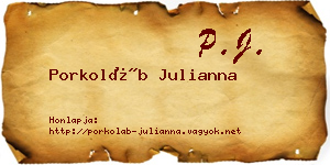 Porkoláb Julianna névjegykártya