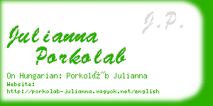 julianna porkolab business card